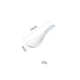 Simple Black And White Ceramic Tableware Suit (Option: Spoon)