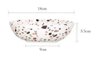 Ceramic Nordic Ins Wind Is Particularly Good-looking Rice Bowl High-value Household (Option: 7inch soup plate 18cm)