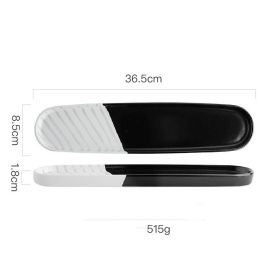 Japanese Ceramic Long Plate Household Dessert Tableware (Option: 14inch)