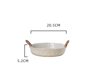 Handmade Ceramic Vegetable Fruit Plate (Option: White-8inches)