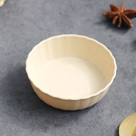Japanese Love Plate Leaf Plum Small Seasoning Dish (Option: Small round dish beige)