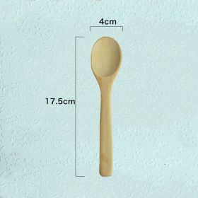Eco-friendly Wooden Spoon For Eating (Option: 17.5x4cm varnish)