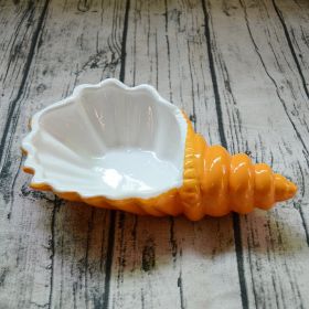 Creative Posed Irregular Tableware Conch Bowl (Option: Orange conch)