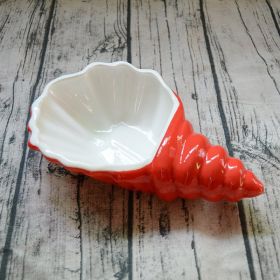 Creative Posed Irregular Tableware Conch Bowl (Option: Red conch)