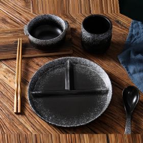 Ordered Diet Simple Style Solid Color Separating Tableware (Option: 5piece set G)